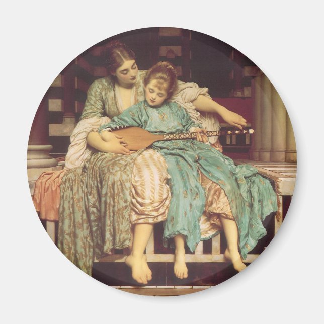 Music Lesson av Lord Frederic Leighton Magnet (Framsidan)
