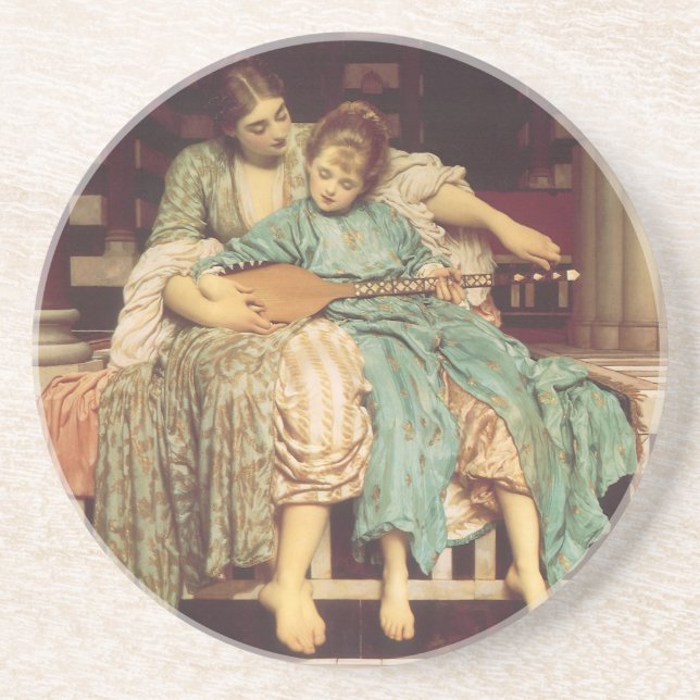 Music Lesson av Lord Frederic Leighton Underlägg Sandsten (Framsidan)