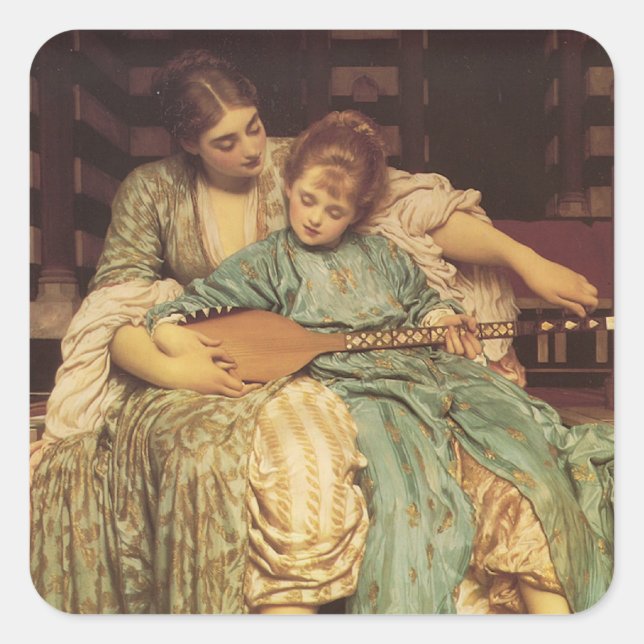 Music Lesson Fyrkantigt Klistermärke (Framsida)