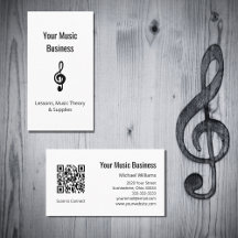 Music Lessons QR-kod Enkel treble Clef