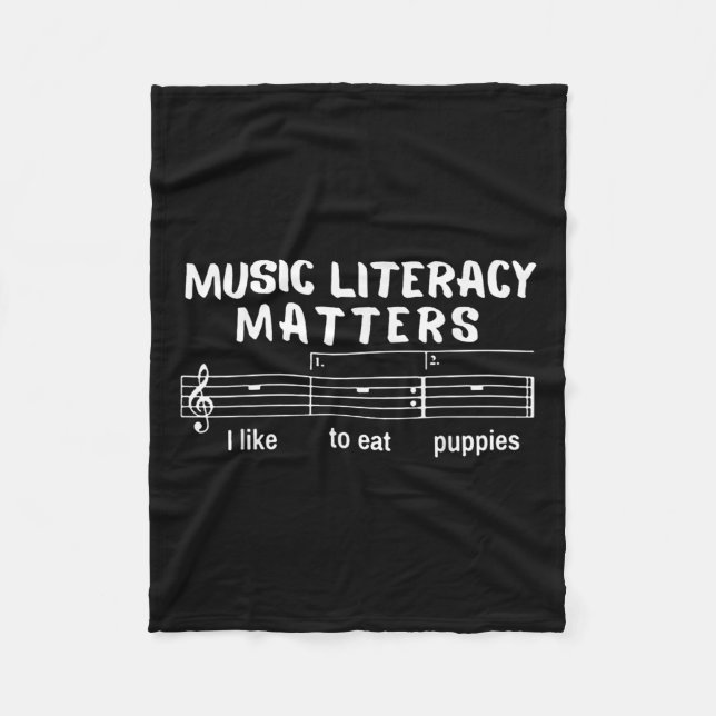 Music Literacy S Fleecefilt (Framsidan)
