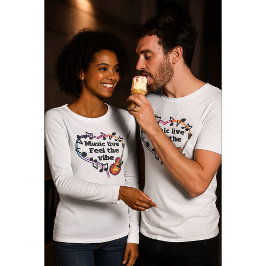 Music Live känner av Vibe Långärmad Shirt - Bella T Shirt
