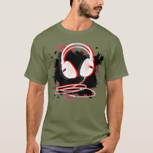 Music Ljud-hörlurar Ljuny Gift för DJ T Shirt