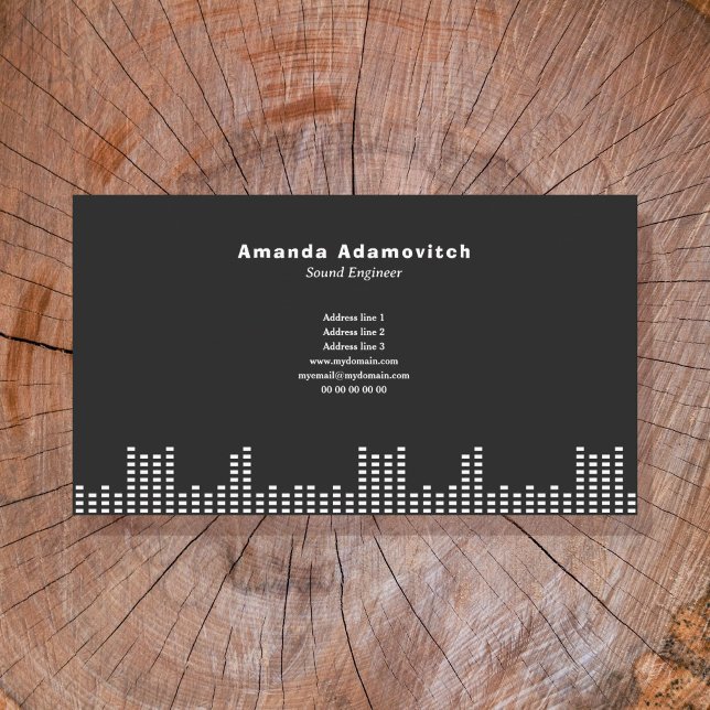 Music & Ljud Ingenjör Affärskort Visitkort (Music & Sound Engineer Business Card)