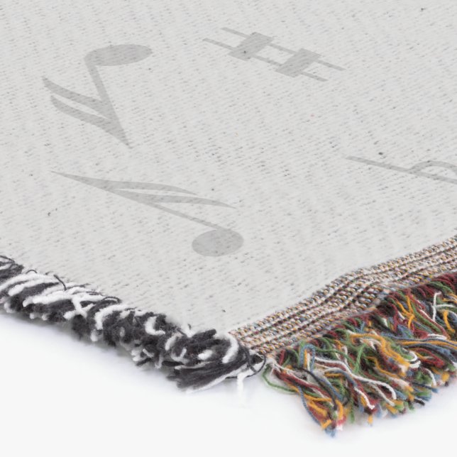 Music Love birds på Grått Musik noter Filt (Hörn)