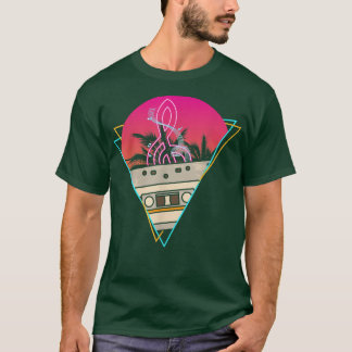 Music Lover 80s Art Treble Clef Vaporwave Tropical T Shirt