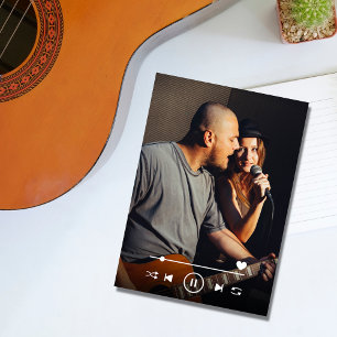 Music Lovers QR-kod Bröllopsfoto Save the Date Spara Datumet