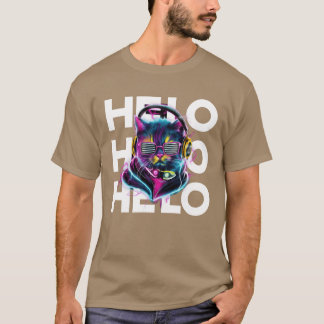 Music Loving Cat boy T Shirt
