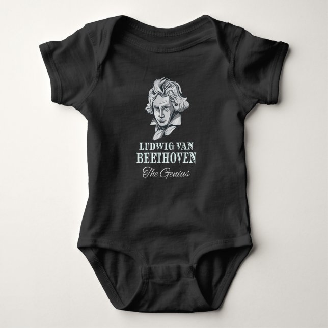 Music - Ludwig Van Beethoven The Genius T Shirt (Framsida)