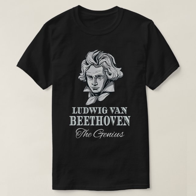 Music Ludwig Van Beethoven the Genius T Shirt (Design framsida)