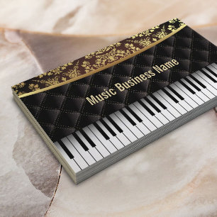 Music Luxury Diamond Mönster Piano Lessons Visitkort
