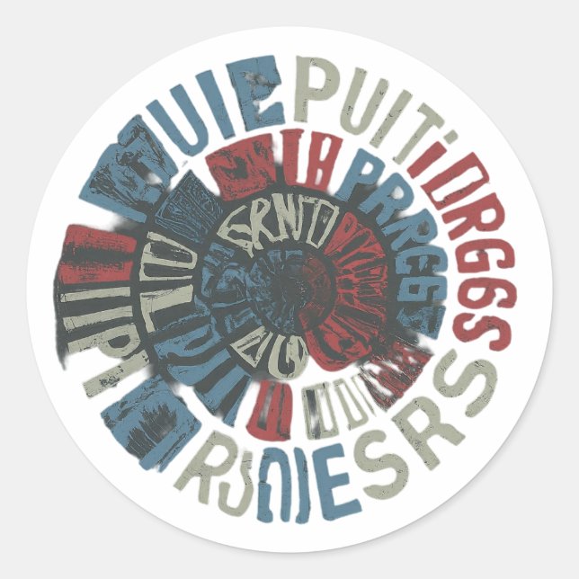 Music Lyrics Runt Klistermärke (Framsida)