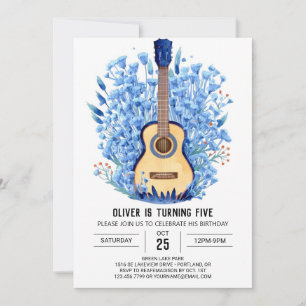 Music Magic Chord Guitar Boy Birthday Inbjudningar