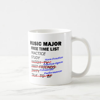 Music Major List - Girl Kaffemugg