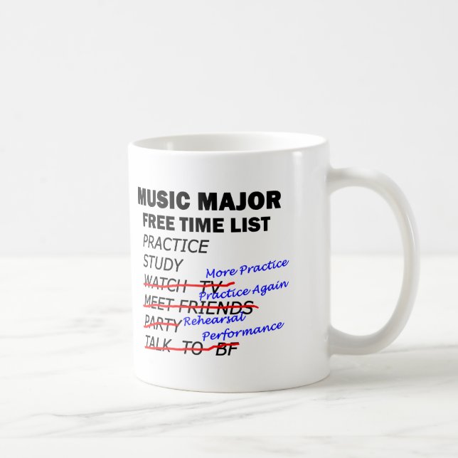Music Major List - Girl Kaffemugg (Höger)