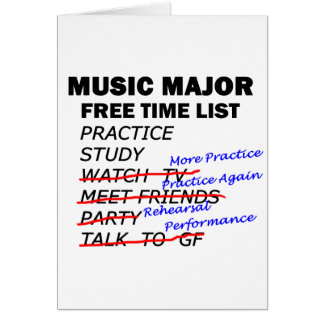 Music Major List - Guy Hälsningskort