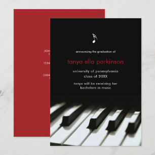 Music Major Piano Studenten-inbjudan Meddelande