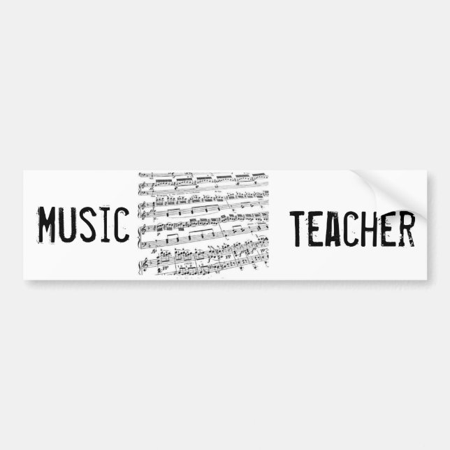 Music Major/Student/Lärare Bildekal (Framsidan)
