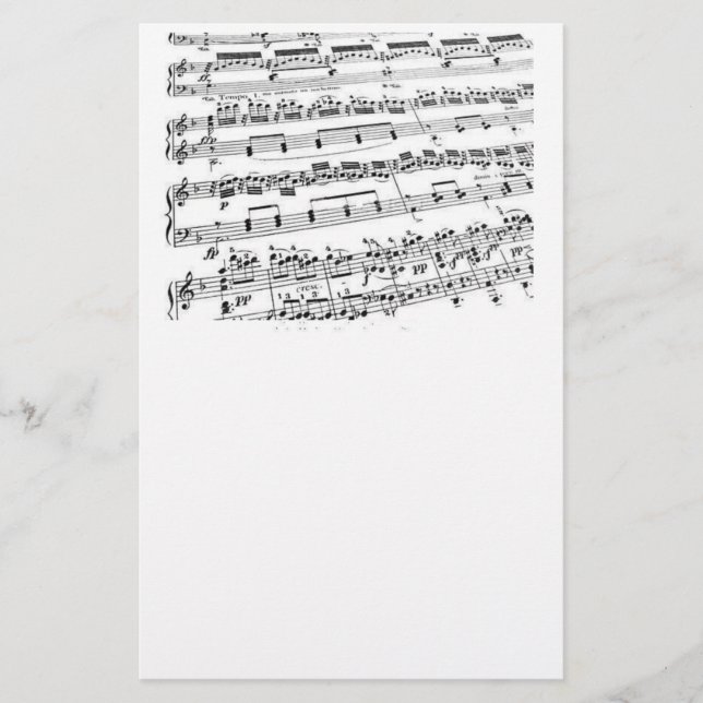 Music Major/Student/Lärare Brevpapper (Framsida)
