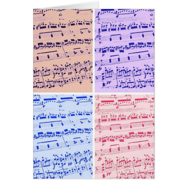 Music Major/Student/Lärare Hälsningskort (Framsidan)