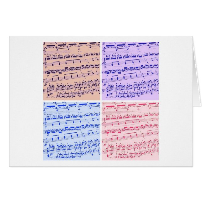 Music Major/Student/Lärare Hälsningskort (Framsidan Horizontal)