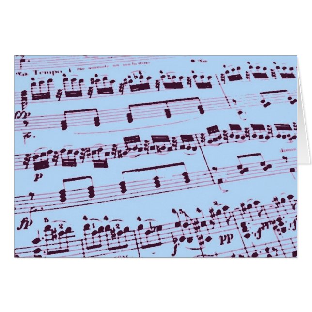 Music Major/Student/Lärare Hälsningskort (Framsidan Horizontal)