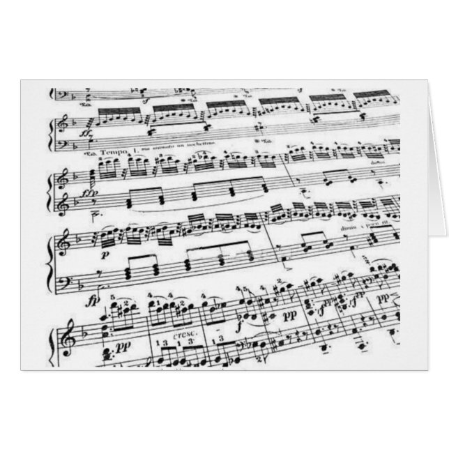 Music Major/Student/Lärare Hälsningskort (Framsidan Horizontal)