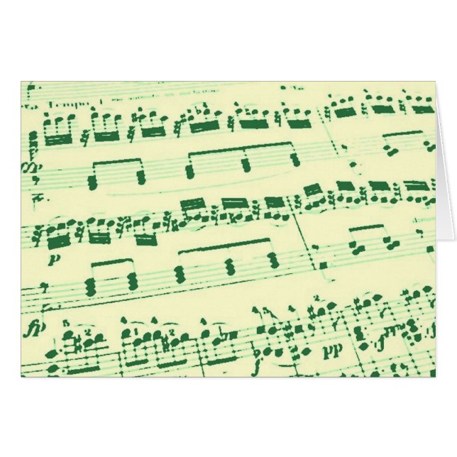 Music Major/Student/Lärare Hälsningskort (Framsidan Horizontal)