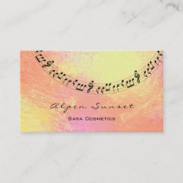 Music Makeup Lash Peach Ro Guld Metallic Social Visitkort