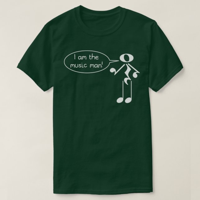 Music Man-Mörken  T Shirt (Design framsida)