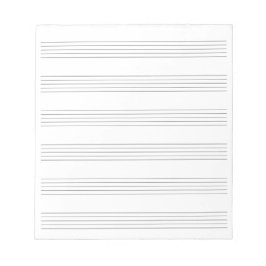 Music Manuscript Papper med 6 tomma band Anteckningsblock