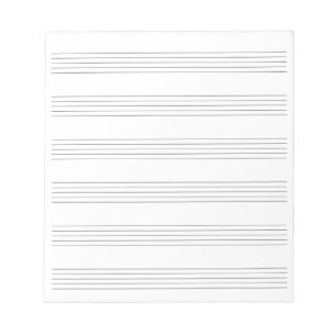 Music Manuscript Papper med 6 tomma band Anteckningsblock