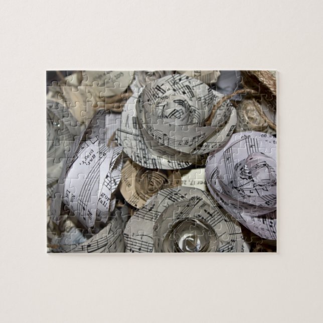 Music Manuscript Papprare Ro Jigszle Puzzle Pussel (Horisontell)