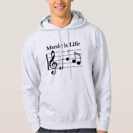 Music Mashup Music är Life Ash färgad hoodie