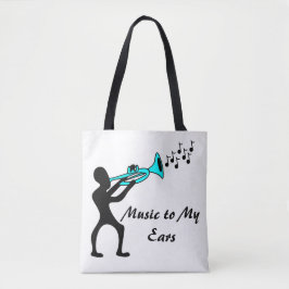 Music Mashup Music till min öron-vita jazzy toto Tygkasse