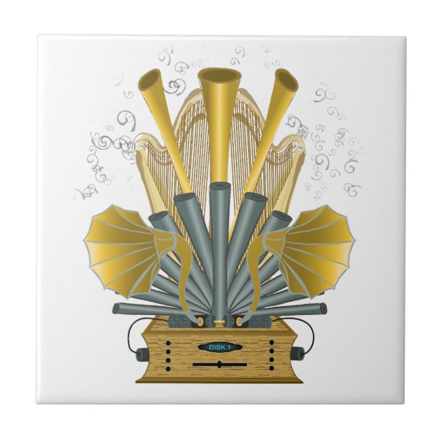 Music Maskin Tile Kakelplatta (Framsidan)