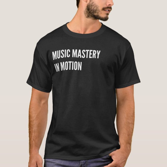 Music Mastery i Rörelse EDM DJ T Shirt (Framsida)