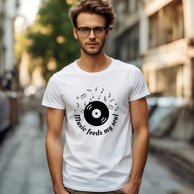 Music Matar Min Soul Vinyl Album T Shirt (Skapare uppladdad)