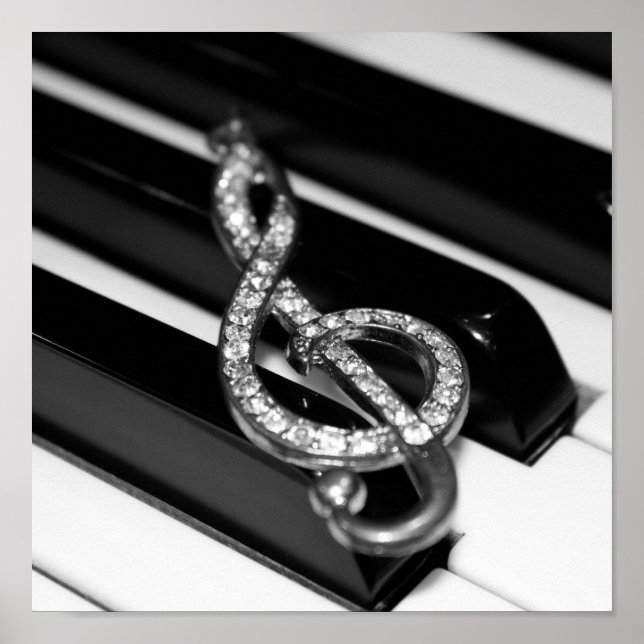 Music & Me - Piano G-clef Poster (Framsidan)