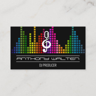Music Microphone-Logotyp Färgutjämnare Visitkort
