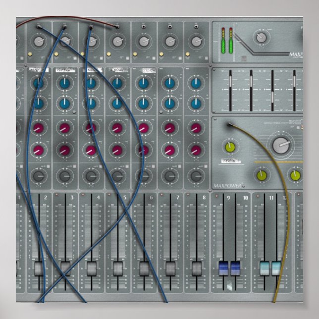 Music Mixing Desk Poster (Framsidan)