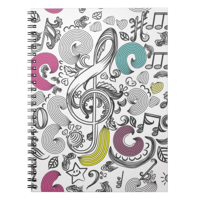 Music mönster anteckningsbok (Framsidan)