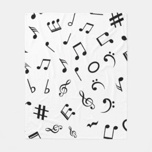 Music mönster fleecefilt