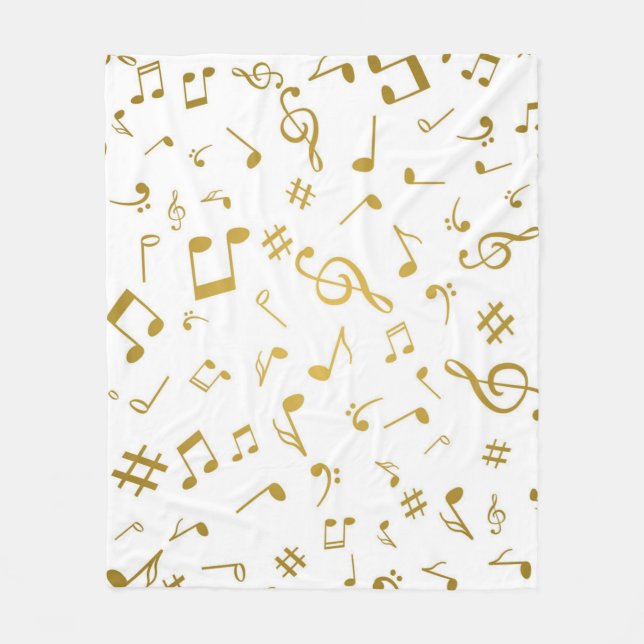 Music mönster fleecefilt (Framsidan)