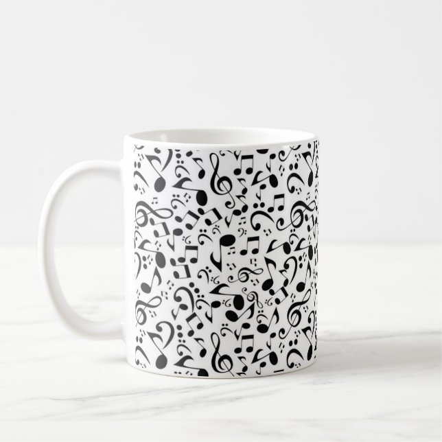 Music mönster kaffemugg (Vänster)