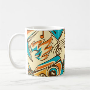 Music mönster kaffemugg
