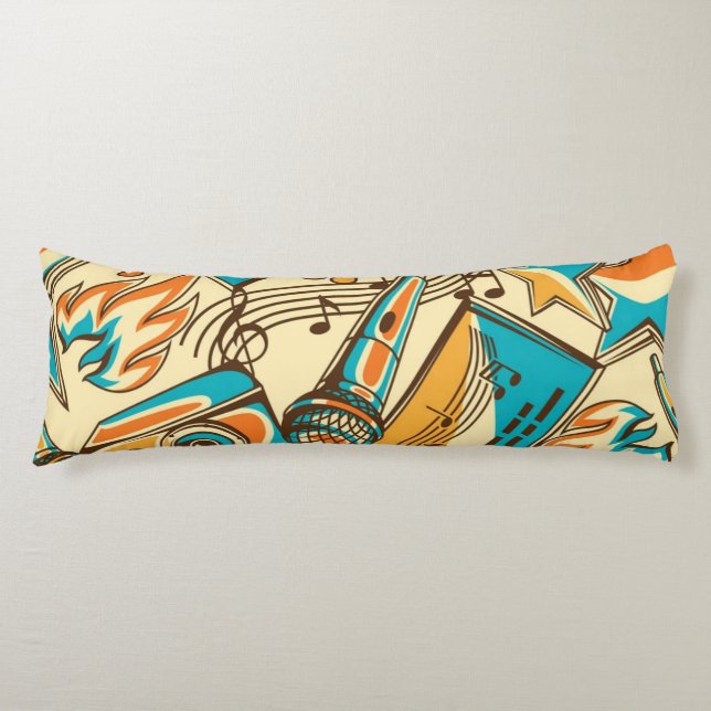 Music mönster kroppskudde (Framsidan)