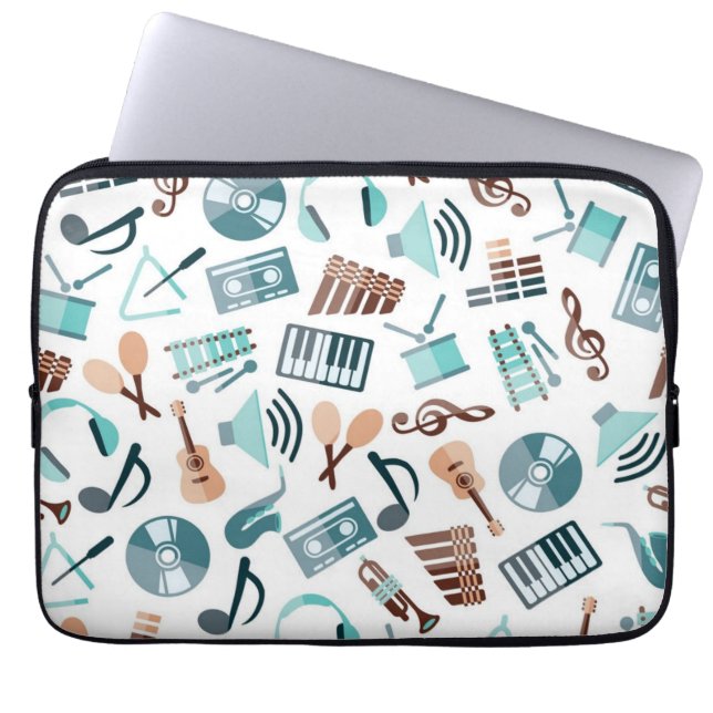 Music mönster laptop fodral (Framsidan)