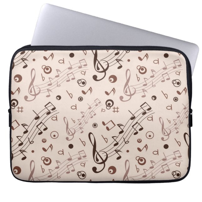Music mönster laptop fodral (Framsidan)