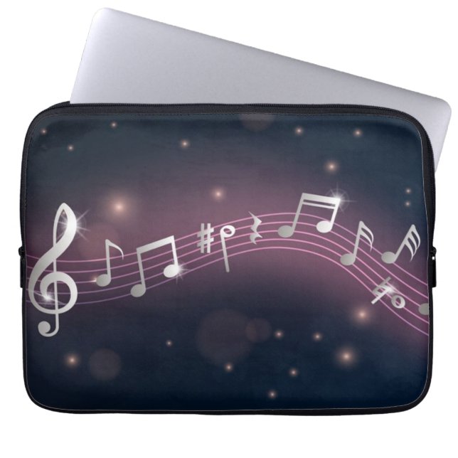 Music mönster laptop fodral (Framsidan)